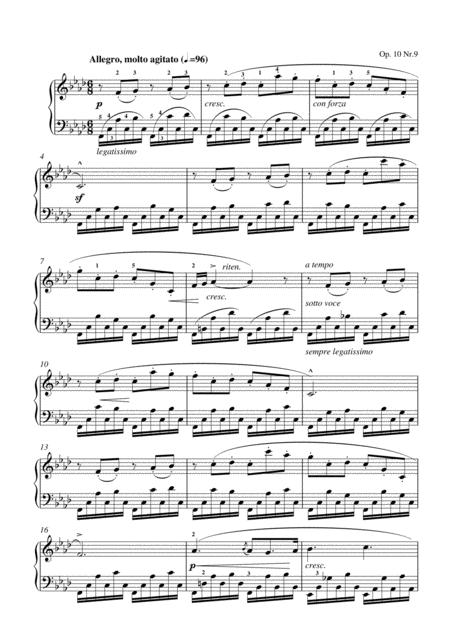 Chopin Etude F Minor Op 10 No 9 Sheet Music