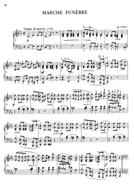 Chopin Marche Funbre In C Minor Op 72 No 2 Complete Version Sheet Music