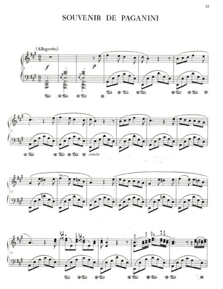 Chopin Variations In A Major Souvenir De Paganini Complete Version Sheet Music