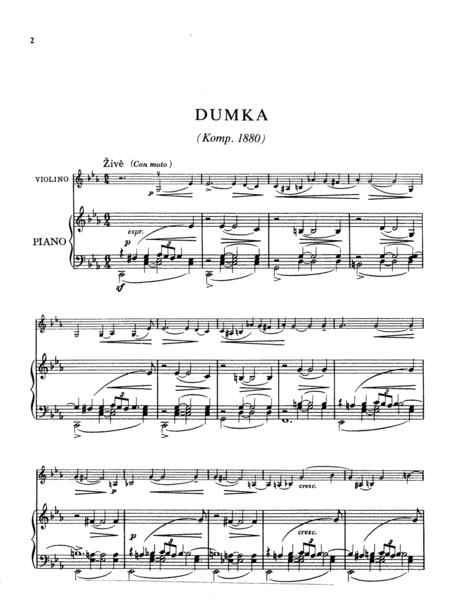 Chopin Variations On A Ukrainian Dumka For Violin And Piano Complete Version Sheet Music