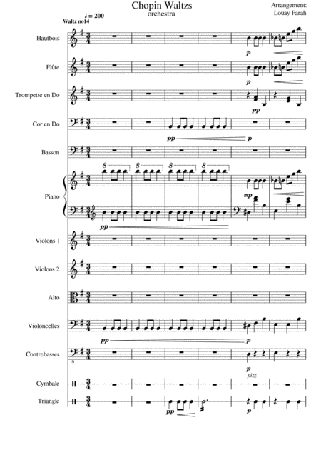 Chopin Waltzes For Orchestra Sheet Music