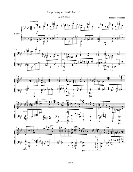 Chopinesque Etude No 9 In G Minor Sheet Music