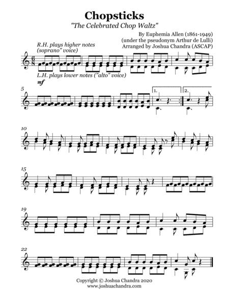 Chopsticks Easy Piano Sheet Music