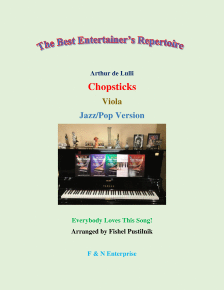 Free Sheet Music Chopsticks For Viola With Background Track Jazz Pop Version