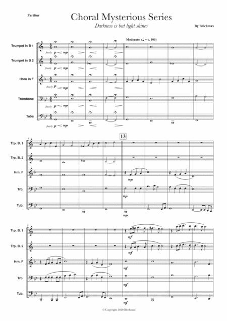 Free Sheet Music Choral Mysterious Series Vol I For Brassqintet