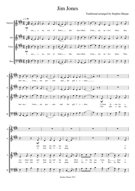 Free Sheet Music Chorale And Dance