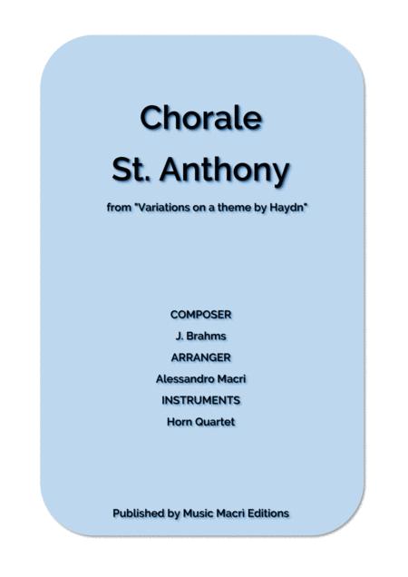 Chorale St Anthony From Variations On A Theme By Haydn Sheet Music