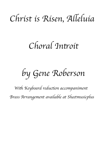 Free Sheet Music Christ Is Risen Alleluia Satb