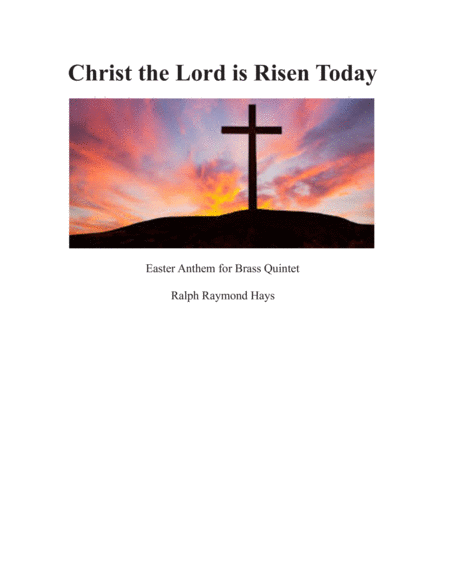 Christ The Lord Is Risen Today For Brass Quintet Sheet Music