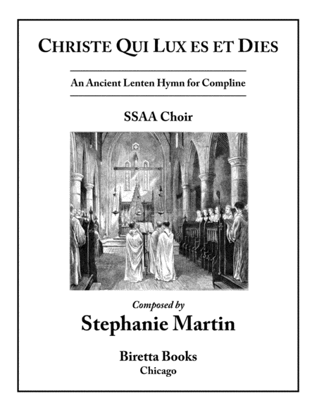 Christe Qui Lux Es Et Dies Ssaa Sheet Music