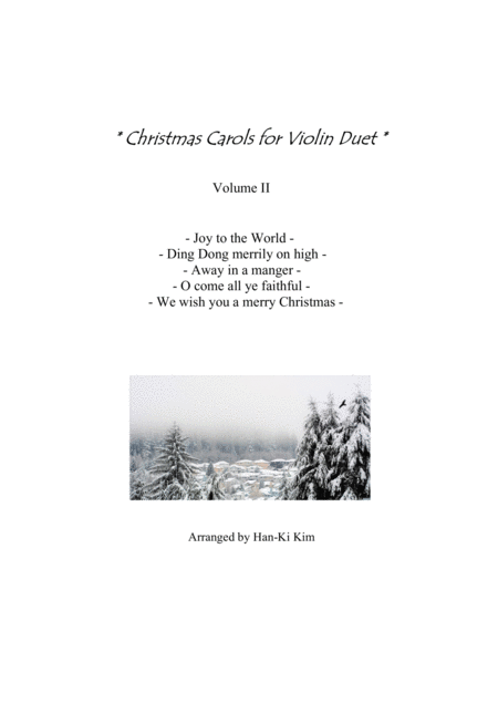 Christmas Carols For 2 Violins Vol Ii Sheet Music