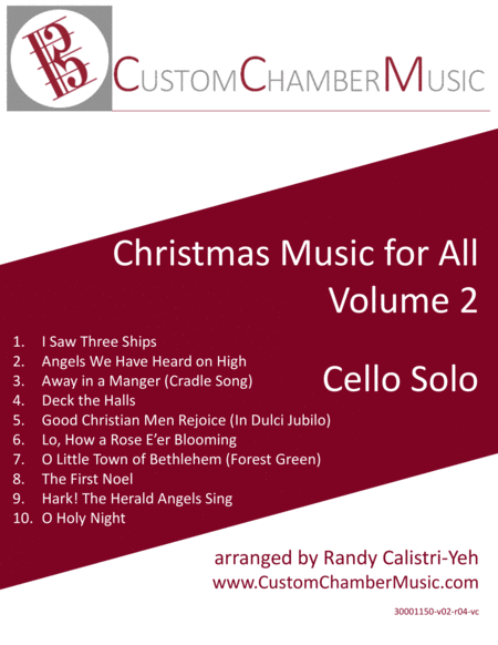 Free Sheet Music Christmas Carols For All Volume 2 For Cello Solo