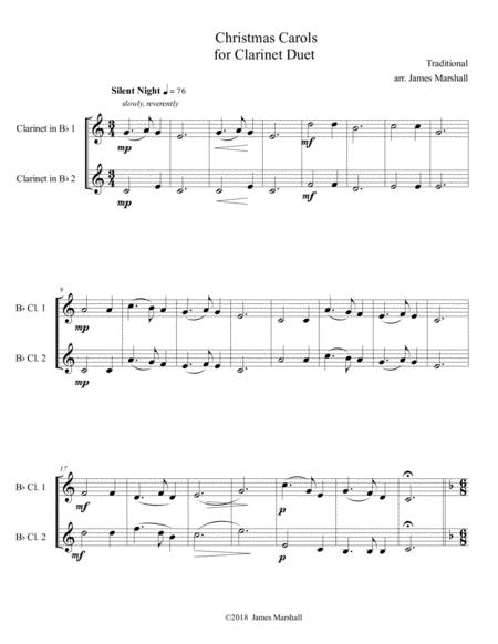 Free Sheet Music Christmas Carols For Clarinet Duet