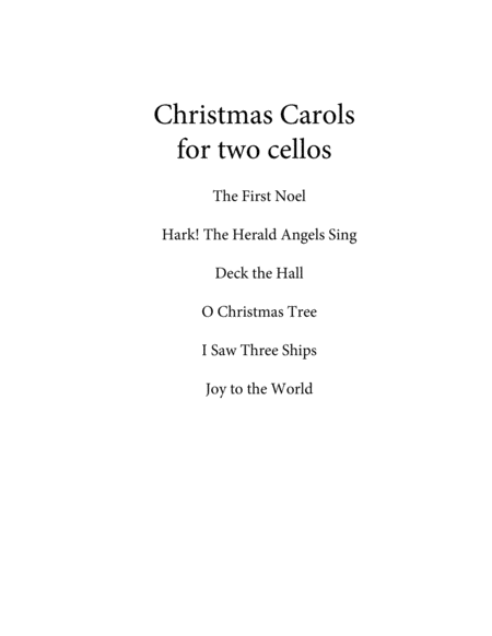 Christmas Carols For Two Cellos Sheet Music