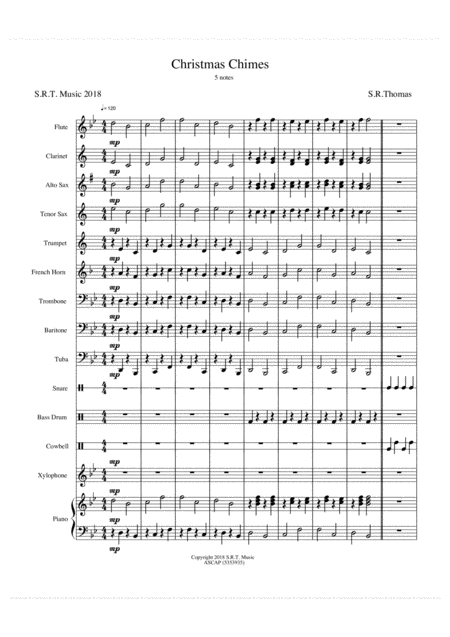 Free Sheet Music Christmas Chimes