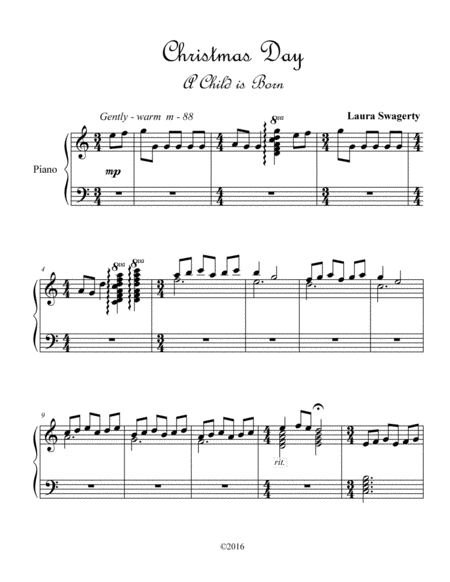 Christmas Day A Child Is Born Sheet Music