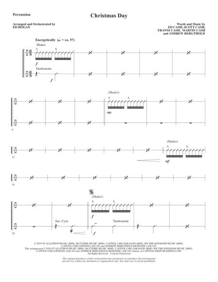 Free Sheet Music Christmas Day Arr Ed Hogan Percussion