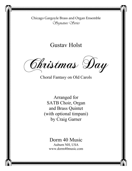 Free Sheet Music Christmas Day Choral Fantasy On Old Carols For Satb Organ And Brass Quintet Opt Timpani