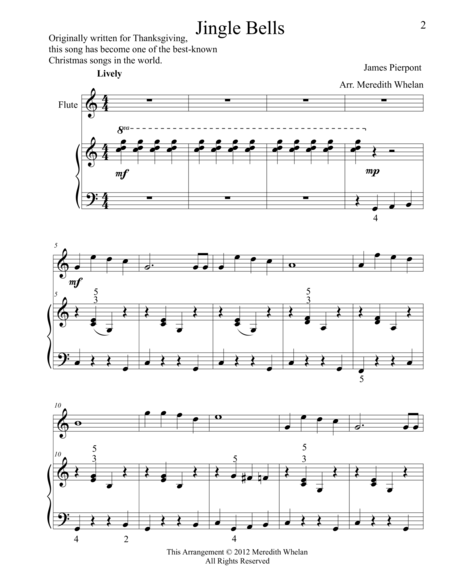 Free Sheet Music Christmas Duets For Flute Piano Jingle Bells