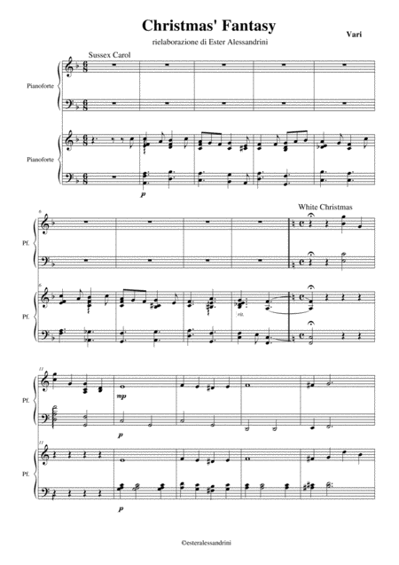 Christmas Fantasy 2 Pianoforti Sheet Music