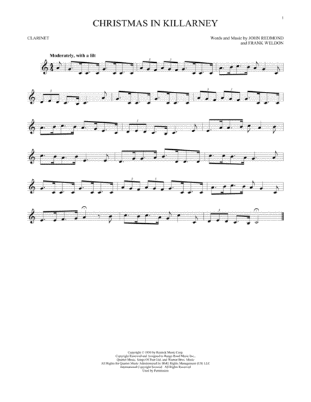 Christmas In Killarney Sheet Music