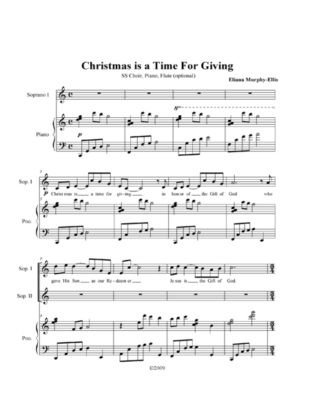 Christmas Is A Time For Giving Sheet Music