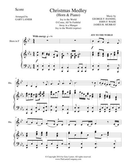 Free Sheet Music Christmas Joy Medley Horn Piano And Horn Part