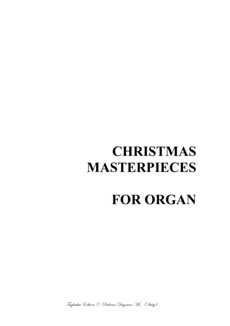 Christmas Masterpieces For Organ Look At The Content Of The Collection Inside Sheet Music