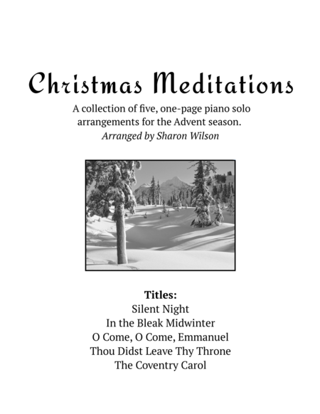 Christmas Meditations A Collection Of One Page Carols For Solo Piano Sheet Music