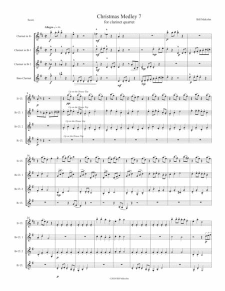 Christmas Medley 7 For Clarinet Quartet Sheet Music