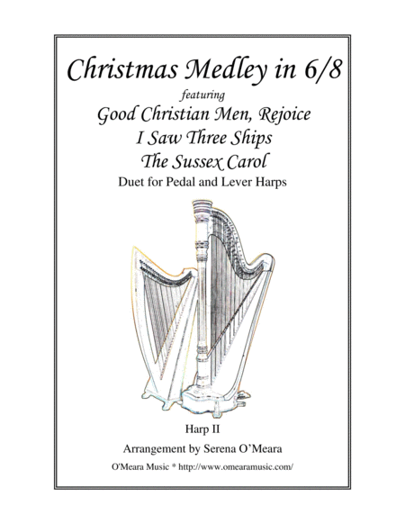 Free Sheet Music Christmas Medley In 6 8 Harp Ii