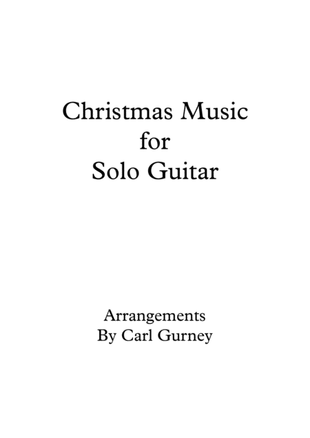 Christmas Music For Solo Guitar Sheet Music