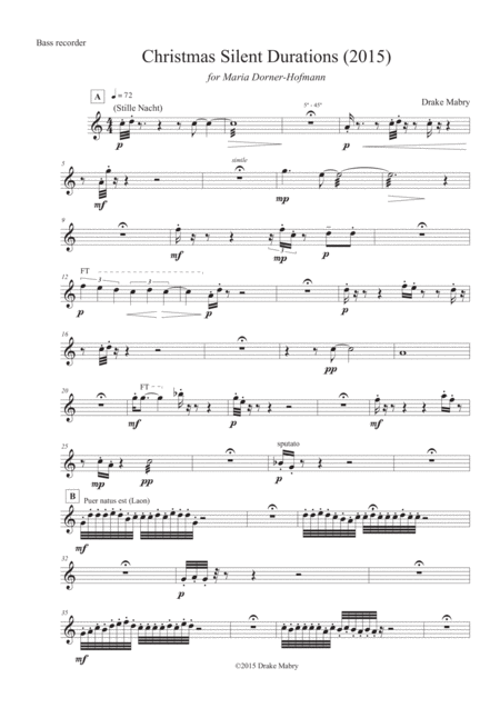 Christmas Silent Durations Sheet Music