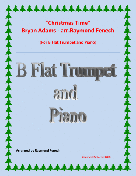 Free Sheet Music Christmas Time Bryan Adams Chamber Music Brass Trumpet In B Flat And Piano