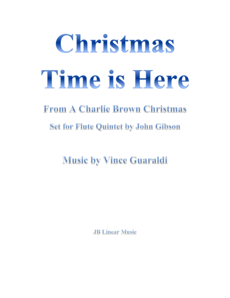 Christmas Time Is Here From A Charlie Brown Christmas For 5 Flutes Sheet Music