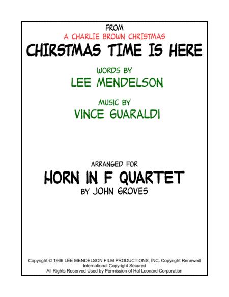 Free Sheet Music Christmas Time Is Here Horn Quartet