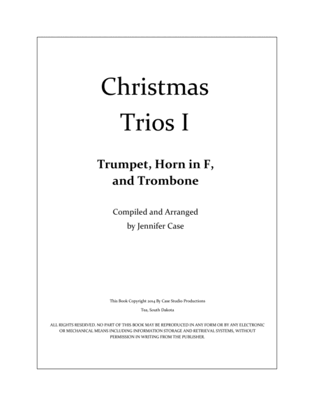 Free Sheet Music Christmas Trios I Trumpet Horn In F And Trombone