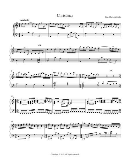 Free Sheet Music Christmas