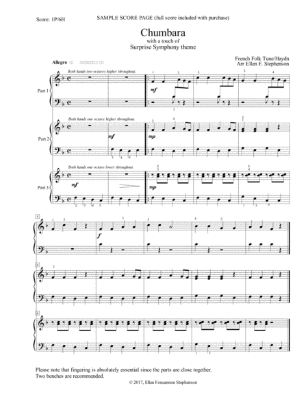 Free Sheet Music Chumbara 1p 6h