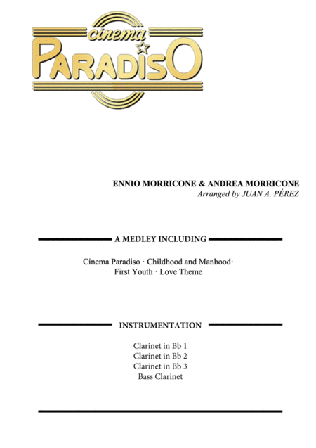 Free Sheet Music Cinema Paradiso