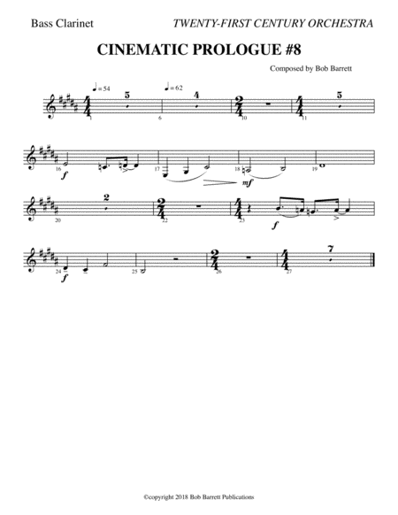 Cinematic Prologue 8 Sheet Music