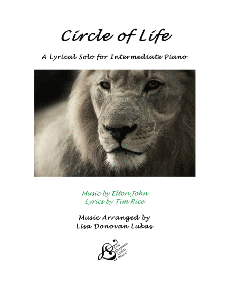 Circle Of Life For Intermediate Solo Piano Sheet Music