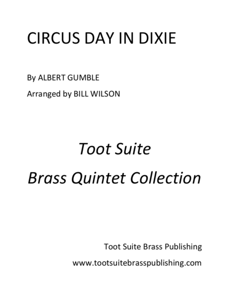 Circus Day In Dixie Sheet Music