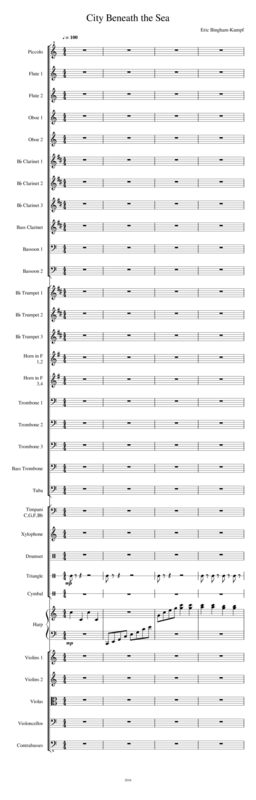 Free Sheet Music City Beneath The Sea