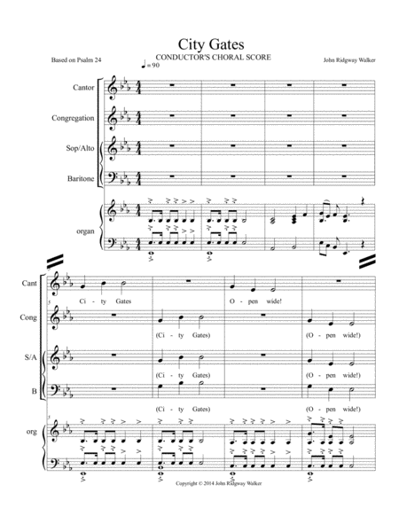 Free Sheet Music City Gates 02 Choral Conductors Score