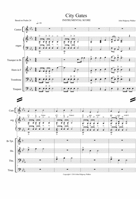 City Gates Eb 03 Instrumental Score Set Of Parts Sheet Music