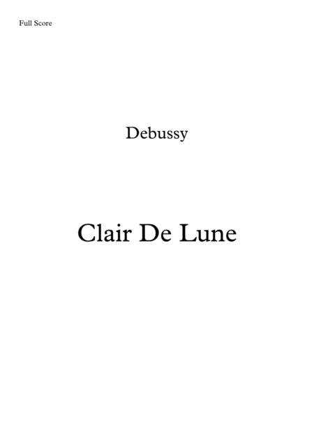 Clair De Lune Brass Quintet Sheet Music