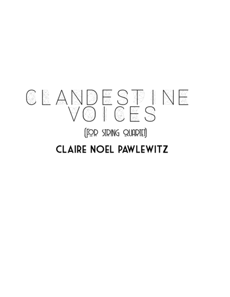 Clandestine Voices Sheet Music