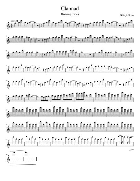 Free Sheet Music Clannad Ost Roaring Tides