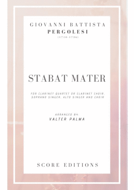 Free Sheet Music Clarinet Choir Giovanni Battista Pergolesi Stabat Mater